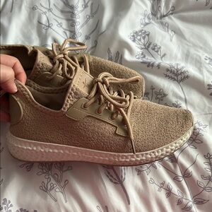 Tan Knit Sneakers